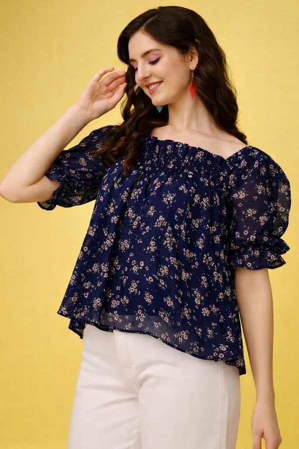 Navy_Blue_Premium_Georgette_Top_For_Women