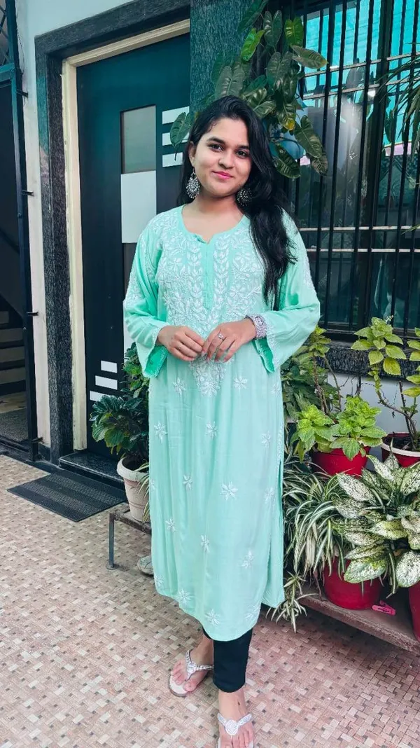 Pista_Green_Premium_Rayon_Chikankari_Kurti_For_Women