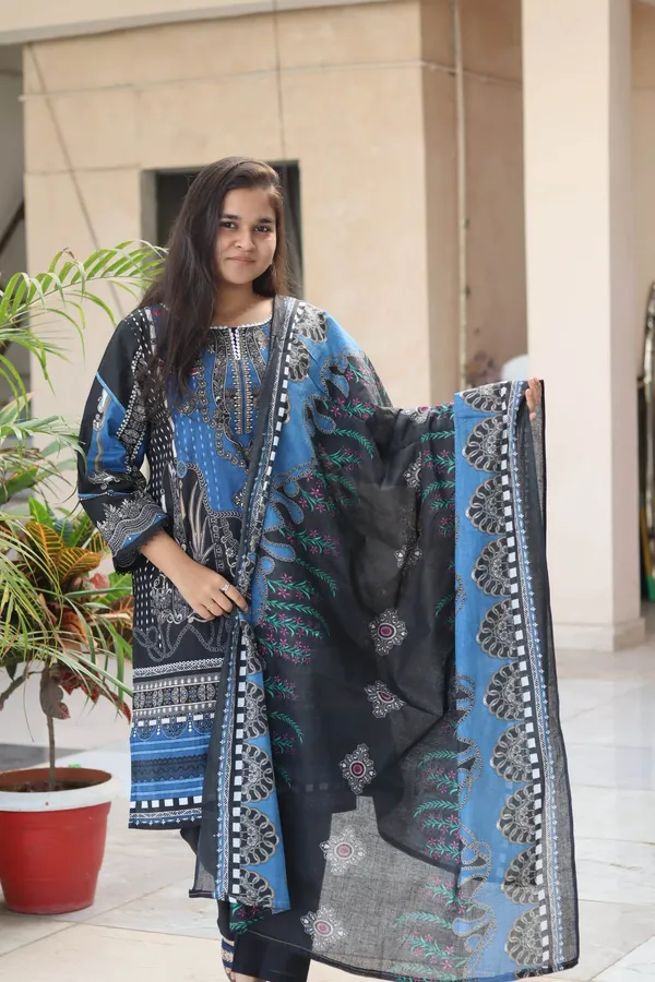 Multicolor_Premium_Cotton_Kurti_With_Pant_And_Dupatta_Set_For_Women