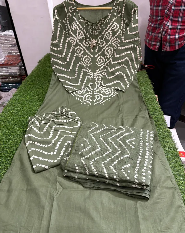 Olive_Green_Premium_Cotton_Jaipuri_Kurti_For_Women