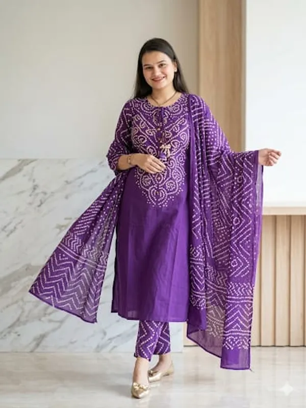 Purple_Premium_Cotton_Jaipuri_Kurti_For_Women
