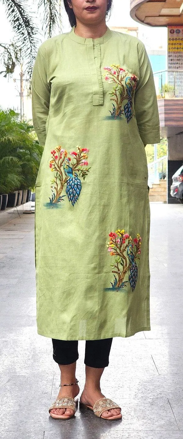 Green_Premium_Cotton_Kurti_For_Women