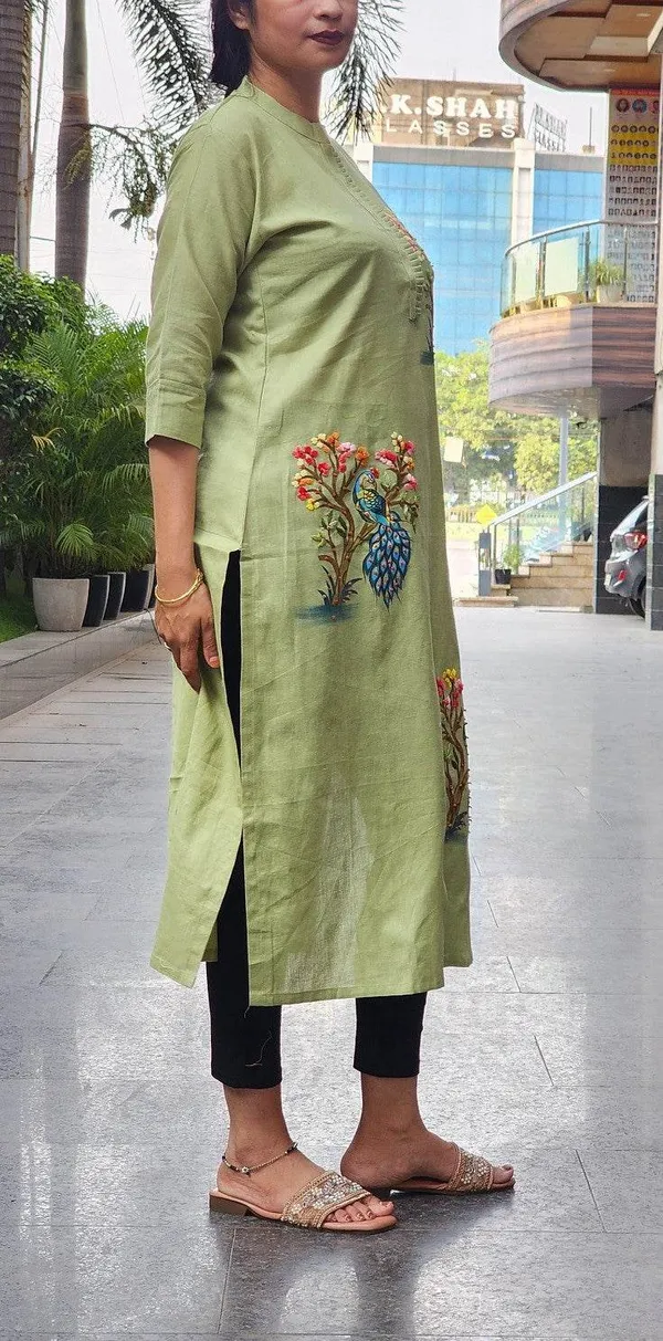 Green_Premium_Cotton_Kurti_For_Women