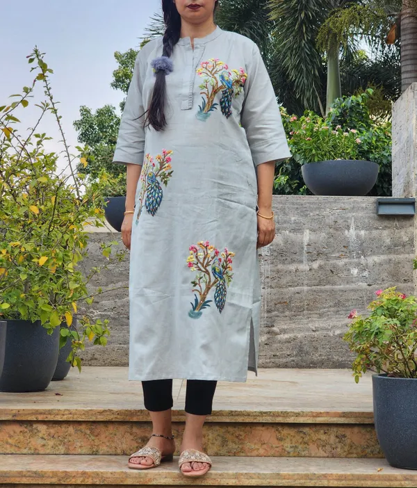 Grey_Premium_Cotton_Kurti_For_Women
