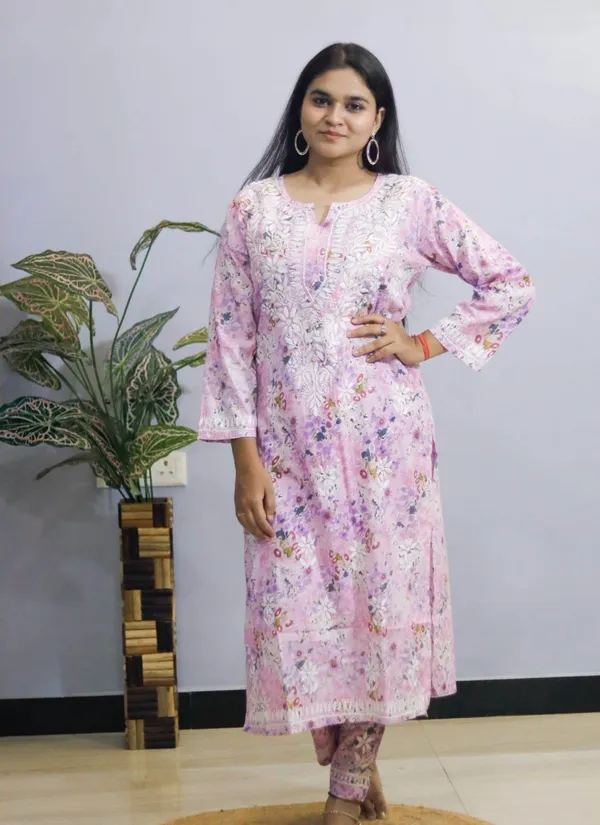 Pink_Premium_Cotton_Kurti_Pant_For_Women