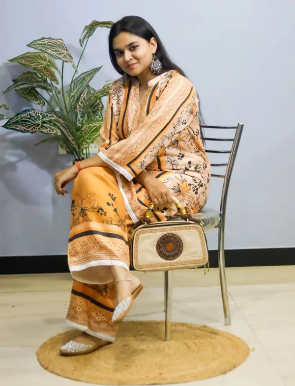 Peach_Premium_Crepe_Co-Ord_Set_For_Women