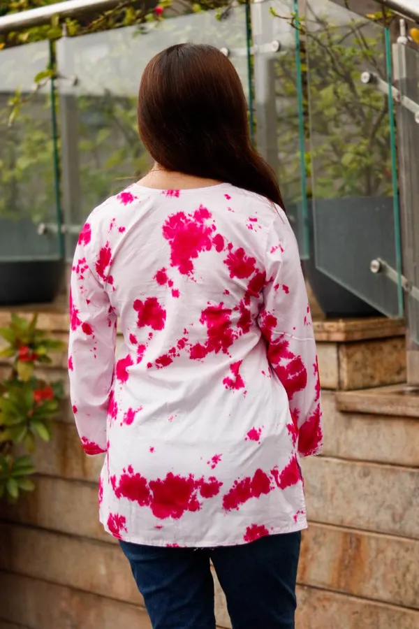 Pink_And_Green_Premium_Rayon_Top_For_Women