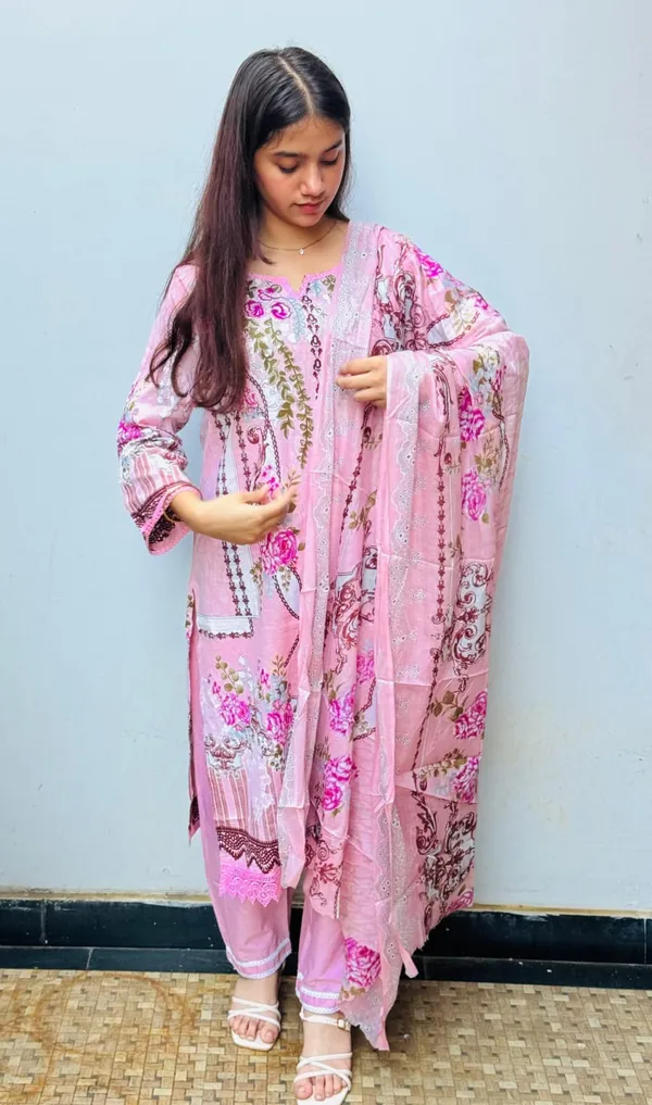 Pink_Digital_Print_Kurti_Pant_Dupatta_Set,
