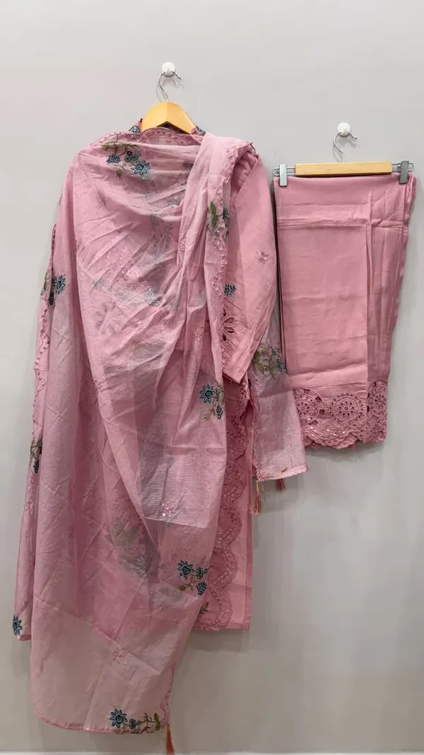 Pink_Premium_Rayon_Kurti_With_Pant_And_Dupatta_Set_For_Women