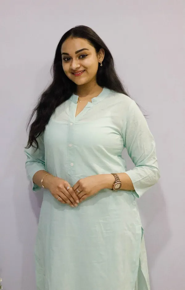 Pista_Green_pure_cotton_kurti_pant_cord_set_with_pocket_for_working_women