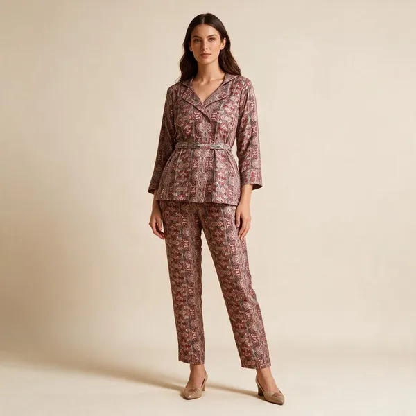 Red_And_Multicolor_Premium_Cotton_Co-Ord_Set_For_Women
