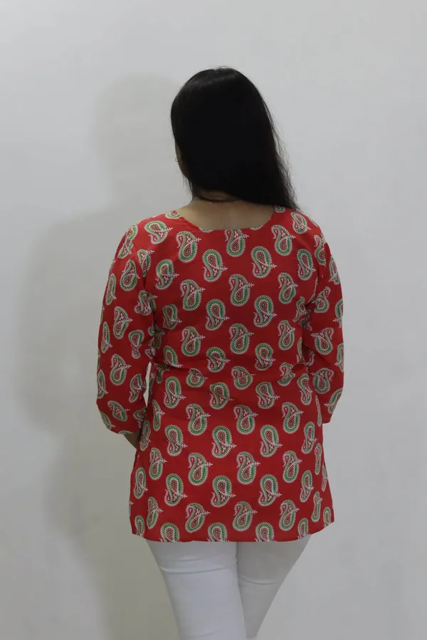 Red_Premium_Cotton_Top_For_Women