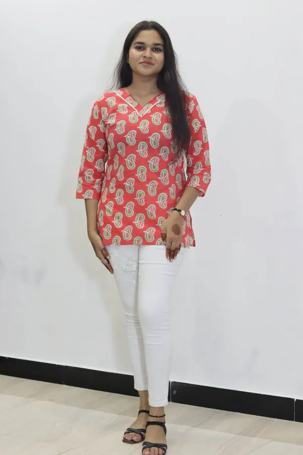 Red_Premium_Cotton_Top_For_Women