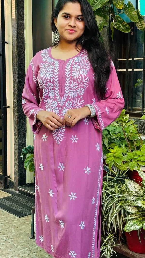Rose_And_Lavender_Premium_Rayon_Chikankari_Kurti_For_Women