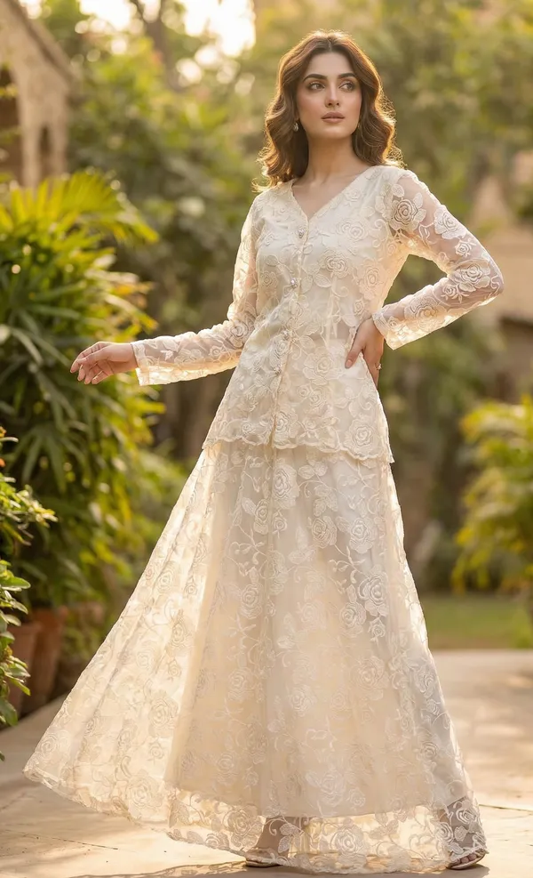 White_And_Rose_Premium_Net_Co-Ord_Set_For_Women