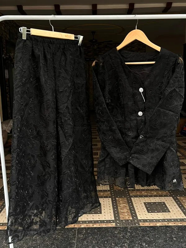 Rose_Net_Frock_Skirt_Set_Black
