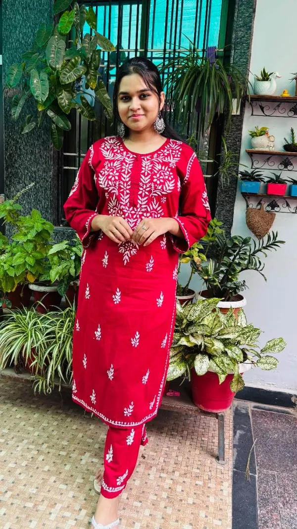 Multicolor_Premium_Cotton_Kurti_Pant_For_Women