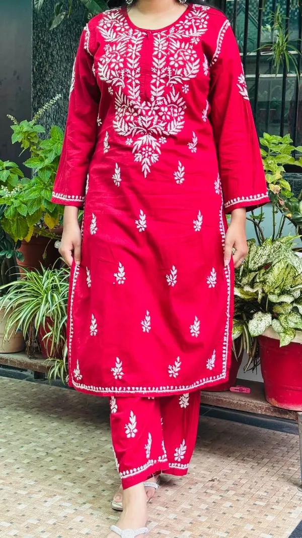 Multicolor_Premium_Cotton_Kurti_Pant_For_Women