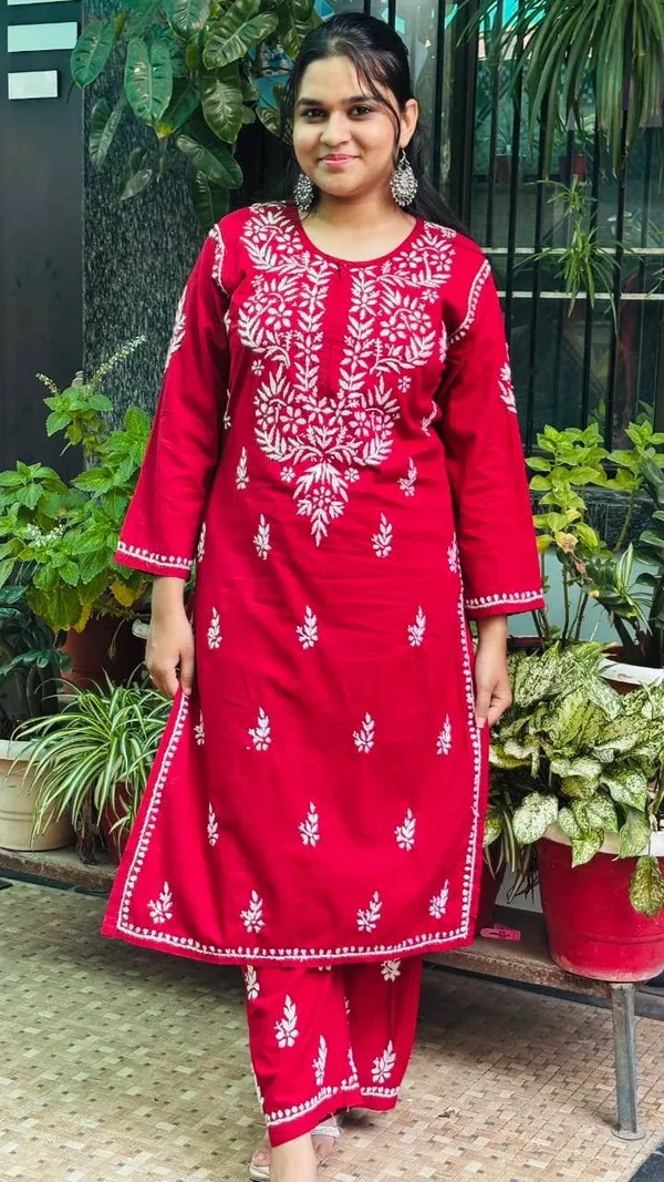 Multicolor_Premium_Cotton_Kurti_Pant_For_Women