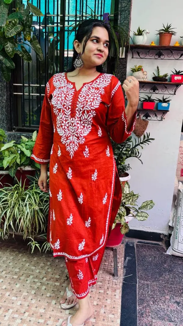 Multicolor_Premium_Cotton_Kurti_Pant_For_Women