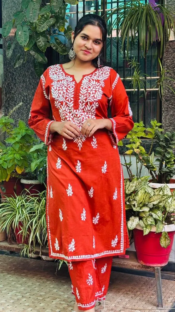 Multicolor_Premium_Cotton_Kurti_Pant_For_Women