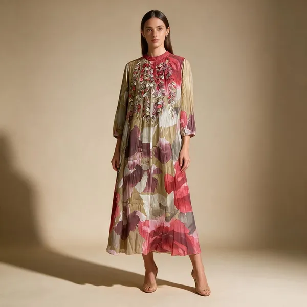 Olive_Green_Premium_Chiffon_Tunic_For_Women