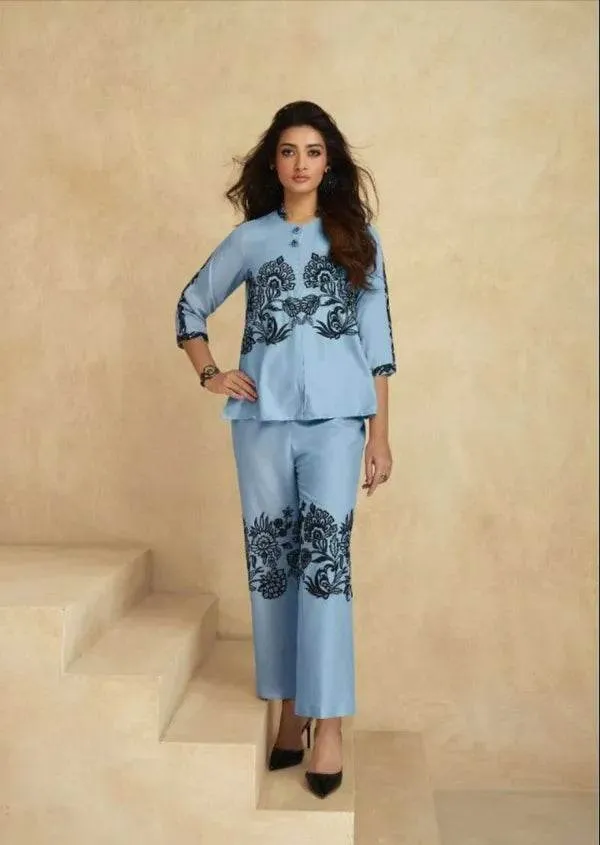 Sky_blue_black_embroadried_stylish_cord_set