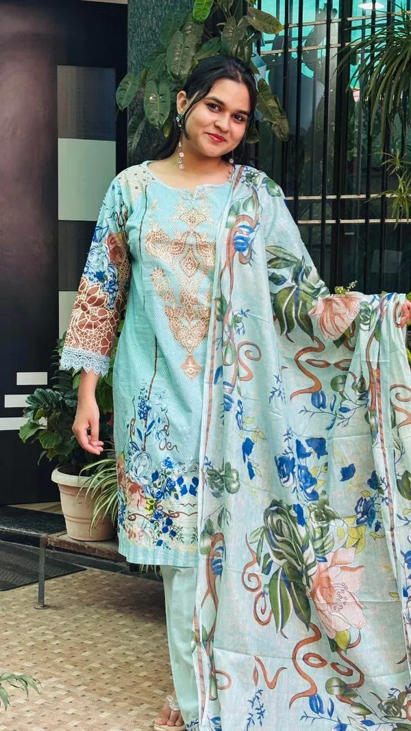 Sky_Serenity_pakistani_print_kurti_set