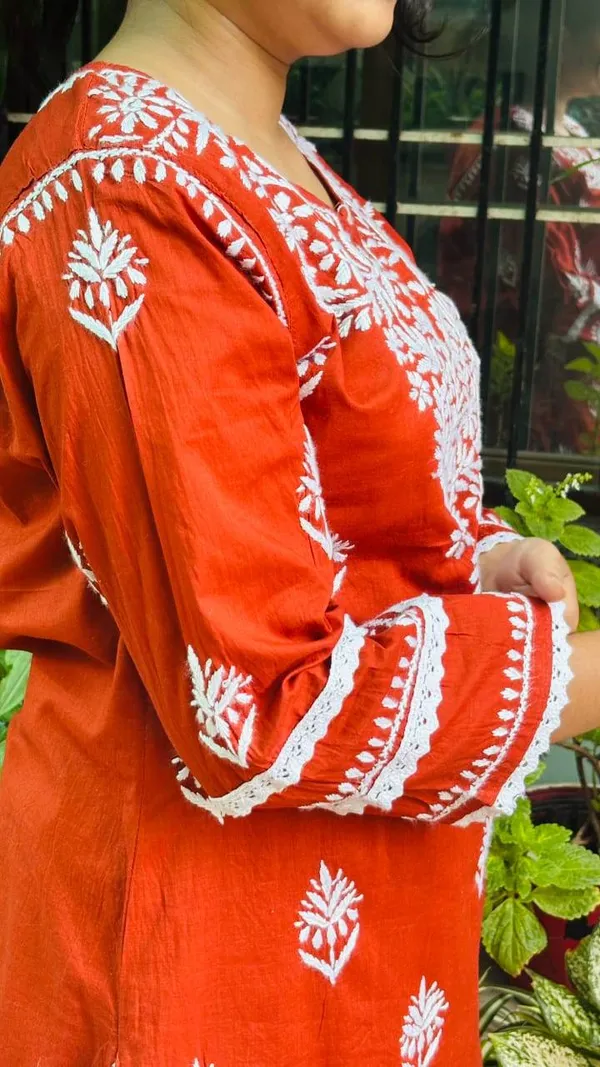 Surkh_Ziya_Burnt_Orange_Chikankari_Co-ord_set