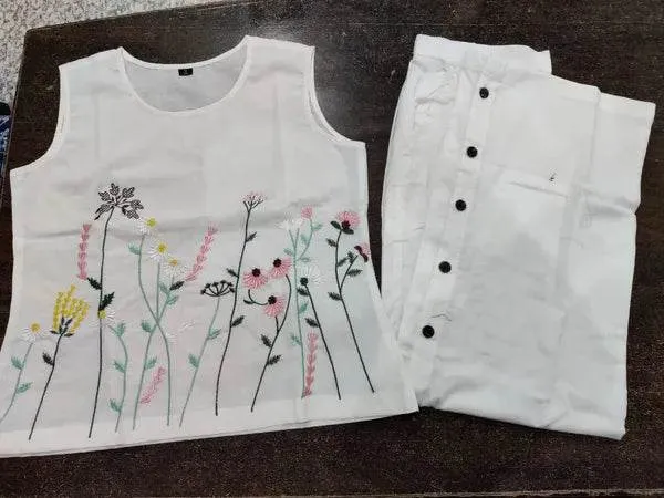 White_Premium_Cotton_Co-Ord_Set_For_Women