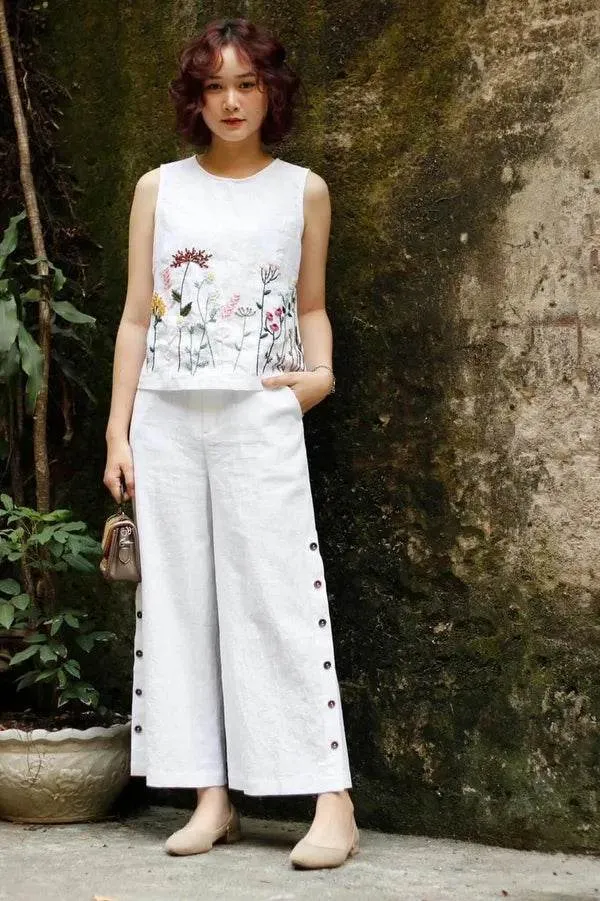 White_Premium_Cotton_Co-Ord_Set_For_Women