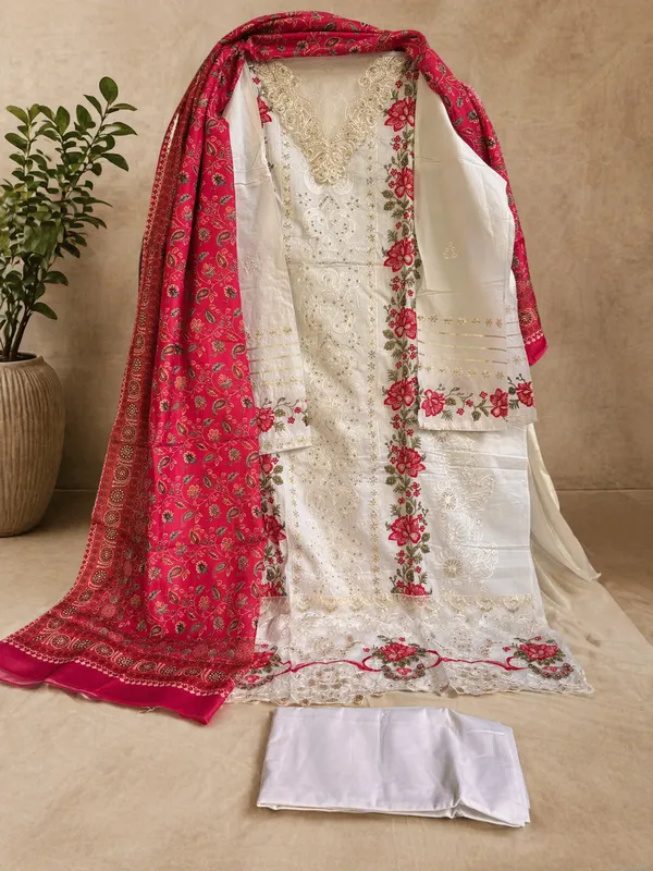 Unstitched_White_Embroidered_Cotton_Suit_Set