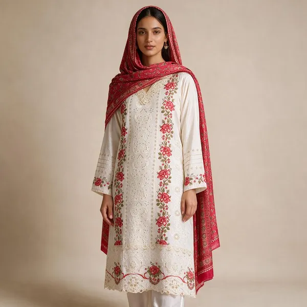 White_Premium_Cotton_Unstitched_Suit_With_Dupatta_For_Women