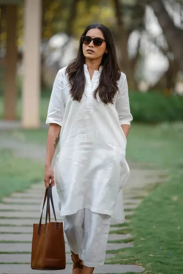 White_Premium_Cotton_Co-Ord_Set_For_Women