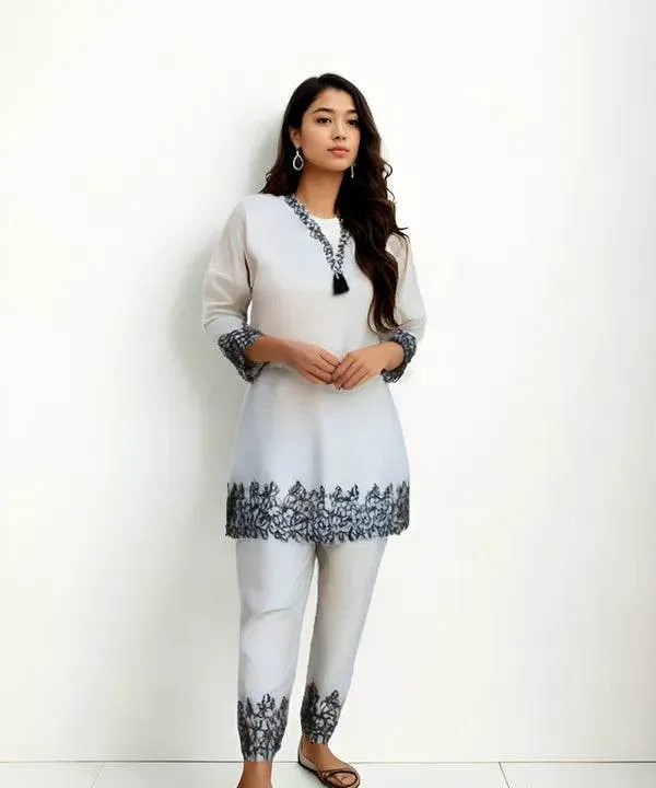 White_Premium_Cotton_Co-Ord_Set_For_Women
