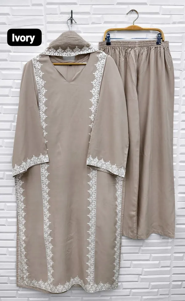 Multicolor_Premium_Rayon_Kurti_With_Pant_And_Dupatta_Set_For_Women