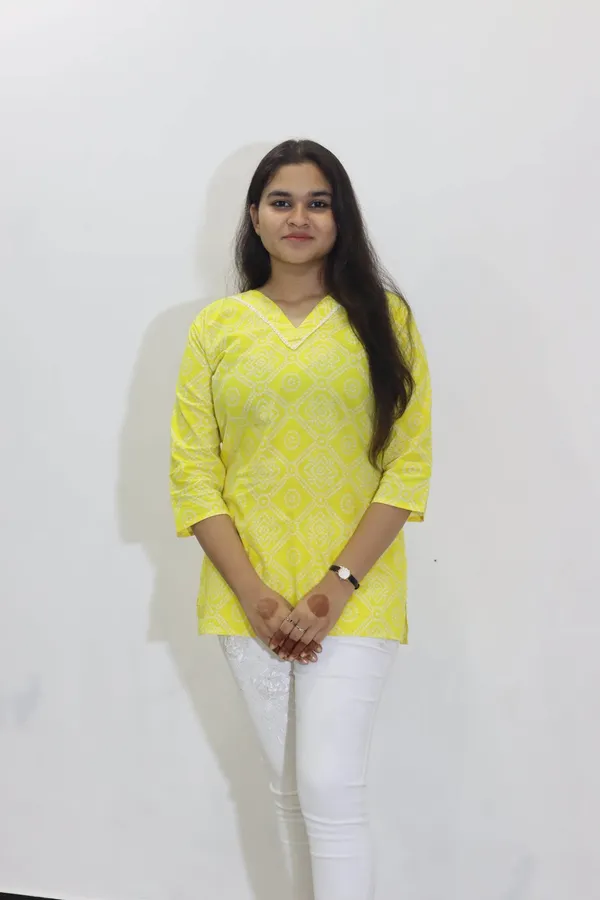 Yellow_Premium_Cotton_Top_For_Women