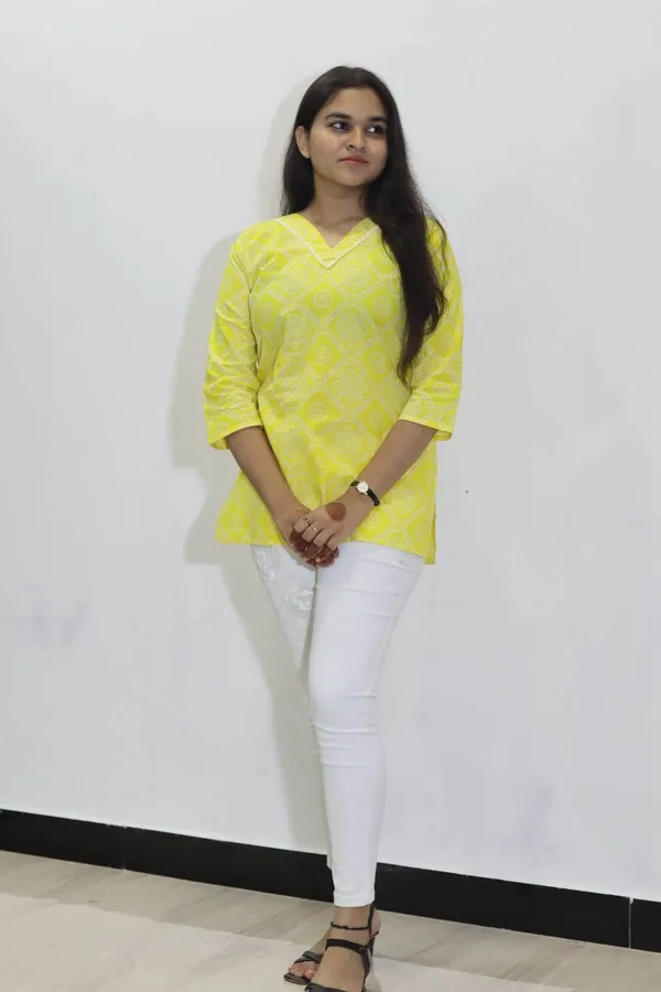 Yellow_Premium_Cotton_Top_For_Women