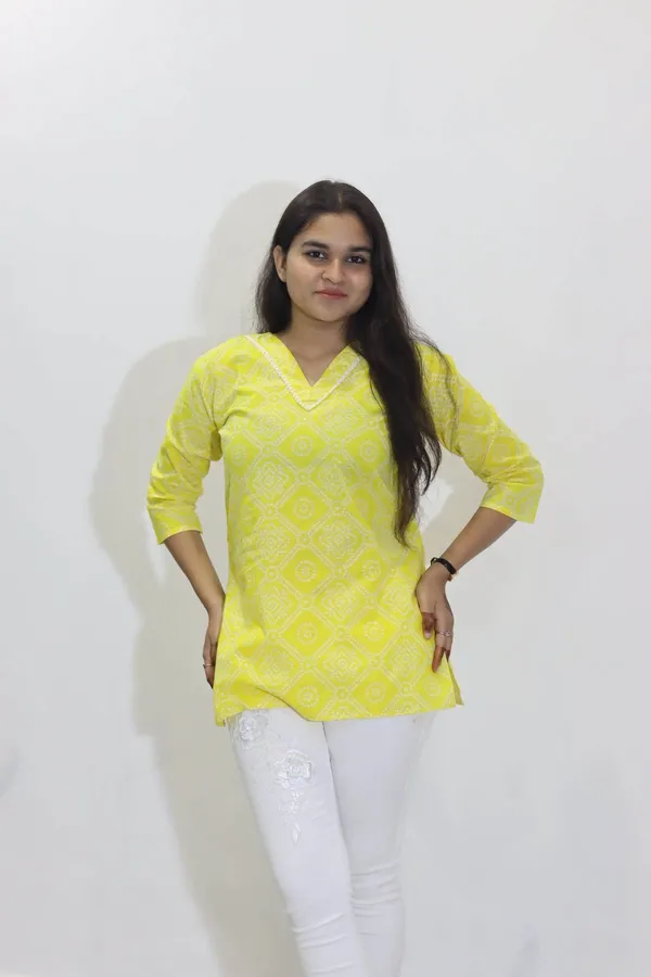 Yellow_Premium_Cotton_Top_For_Women
