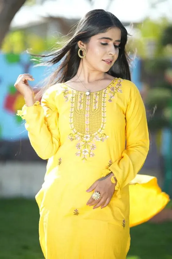 Yellow_Premium_Cotton_Kurti_For_Women