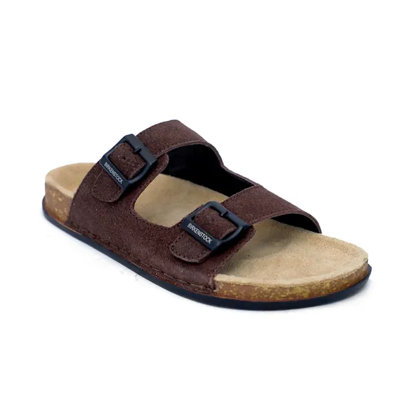 Brown_Suede_Leather_Cork_Footbed_Two_Strap_Buckle_Sandals_For_Men