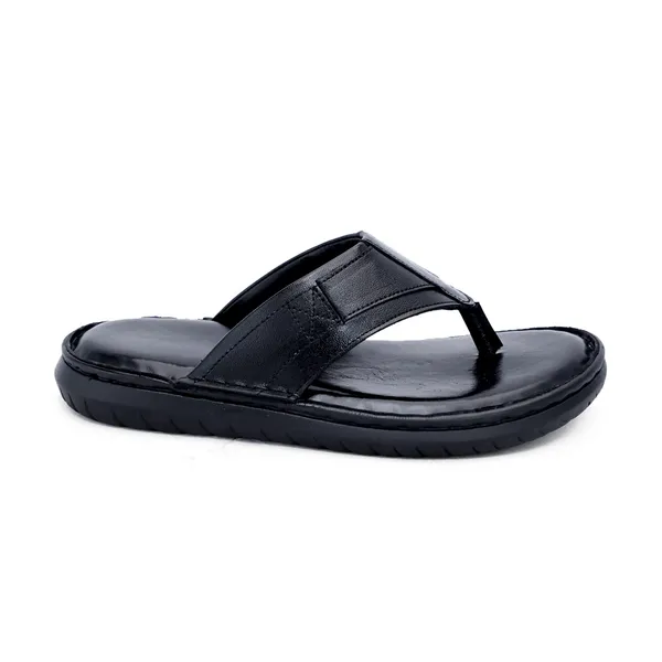 Black_Softie_Leather_V_Strap_Orthopedic_Flip_Flop_For_Men