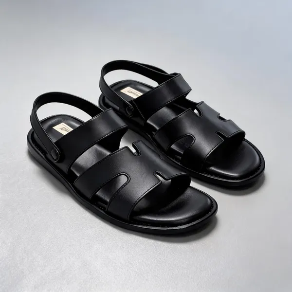 Black_Softie_Leather_Hook_Loop_Adjustable_Orthopedic_Sandals_For_Men