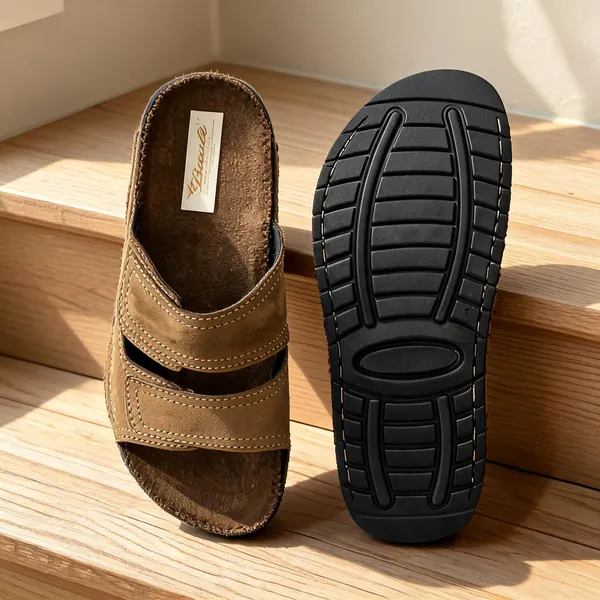 Brown_Suede_Leather_Dual_Strap_Slip_On_Sandals_For_Men