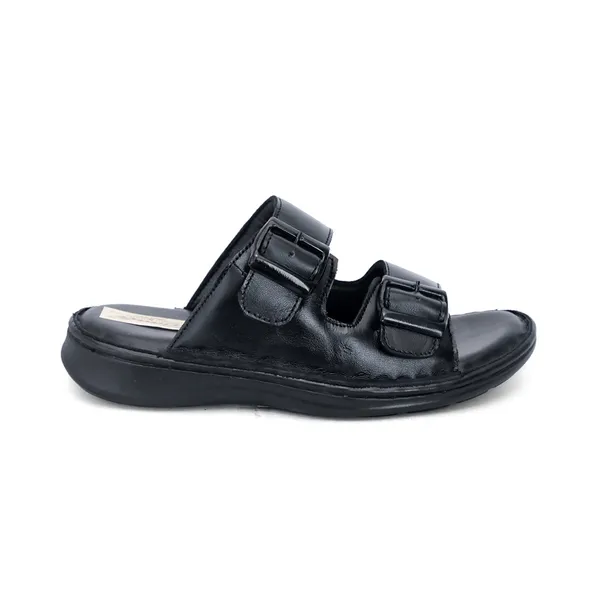 Black_Softie_Leather_Dual_Buckle_Strap_Orthopedic_Sandals_For_Men