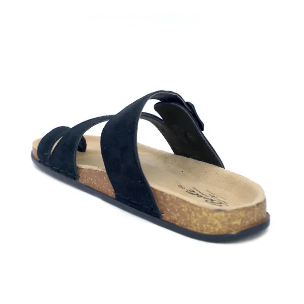 Black_Suede_Leather_Multi_Strap_Cork_Footbed_Flat_Sandals_For_Men
