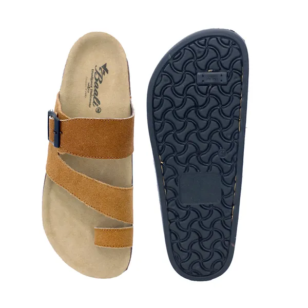 Brown_Suede_Leather_Multi_Strap_Cork_Footbed_Sandals_For_Men