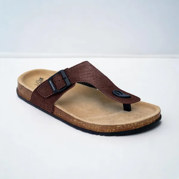 Brown_Suede_Leather_Cork_Footbed_Toe_Loop_Sandals_For_Men