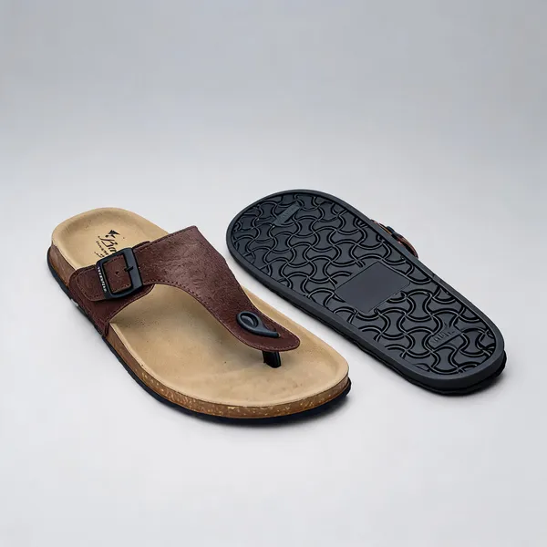 Brown_Suede_Leather_Cork_Footbed_Toe_Loop_Sandals_For_Men