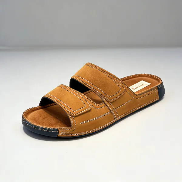 Brown_Suede_Leather_Open_Toe_Two_Strap_Sandals_For_Men